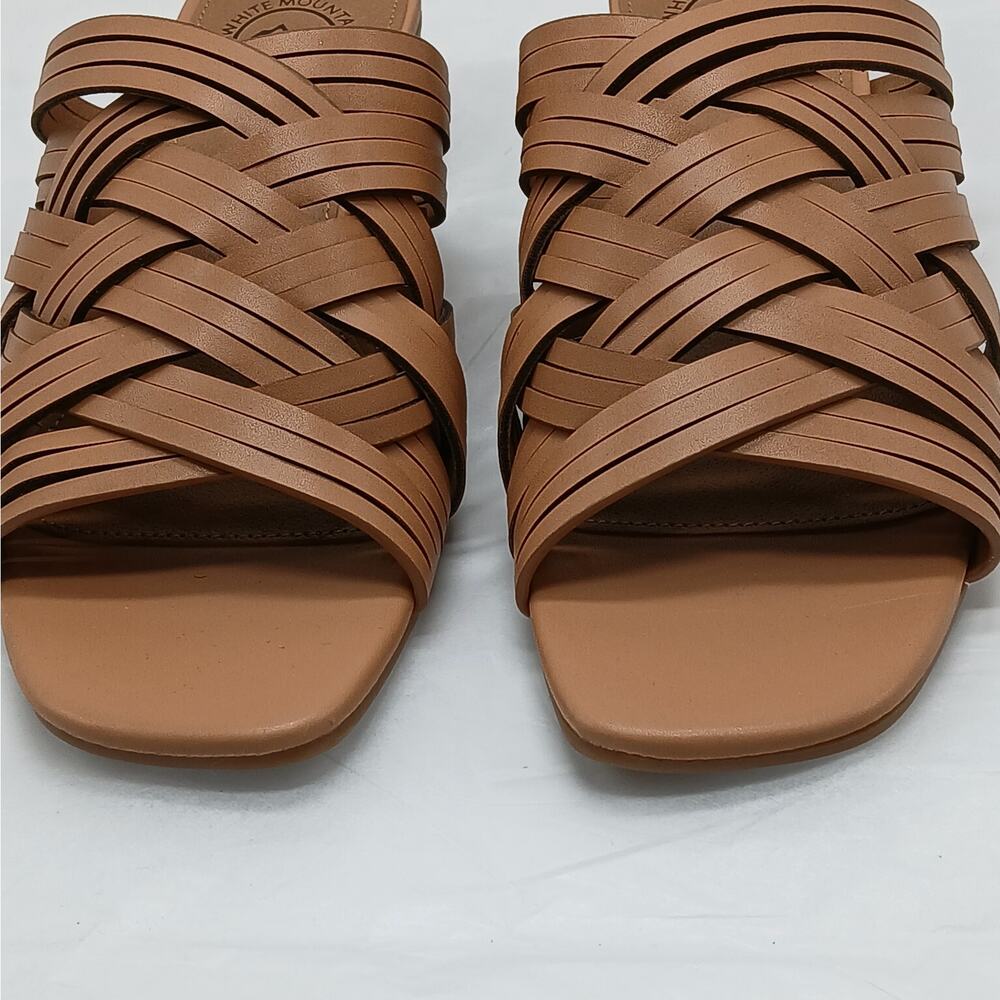 White Mountain Women's Sandals Slides Size 8M Brown Slip On Minimalist Shoes - Picture 8 of 11